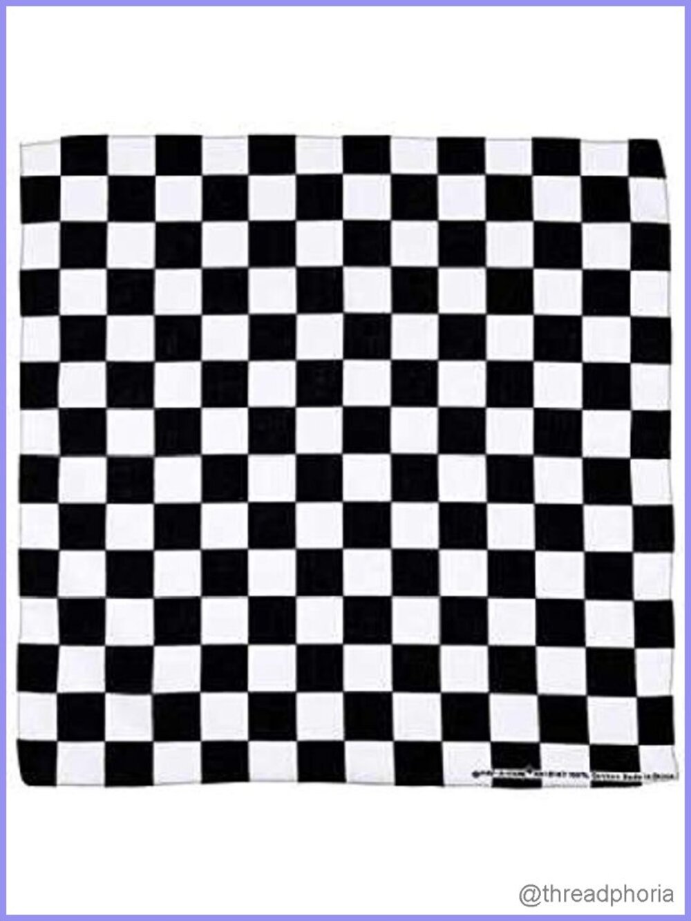 Checkered Bandanna 100% Cotton Square Scarf for Women 21x21